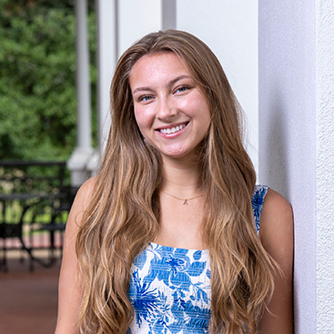 Aubrey Harris outside of the Ropp Center