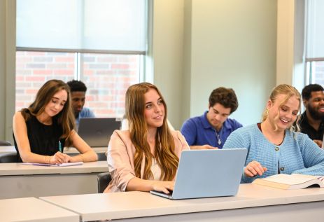Students in classroom sitting at desk