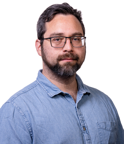 Headshot of Kyle Kemege on a white background