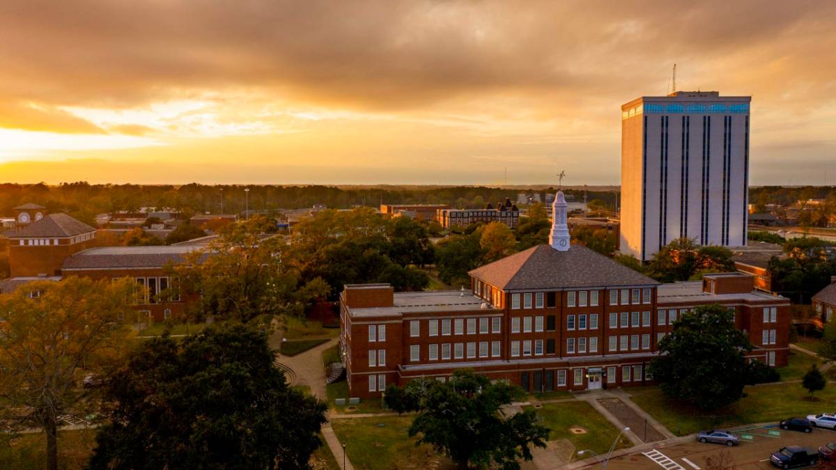 Keeny Hall at sunset 