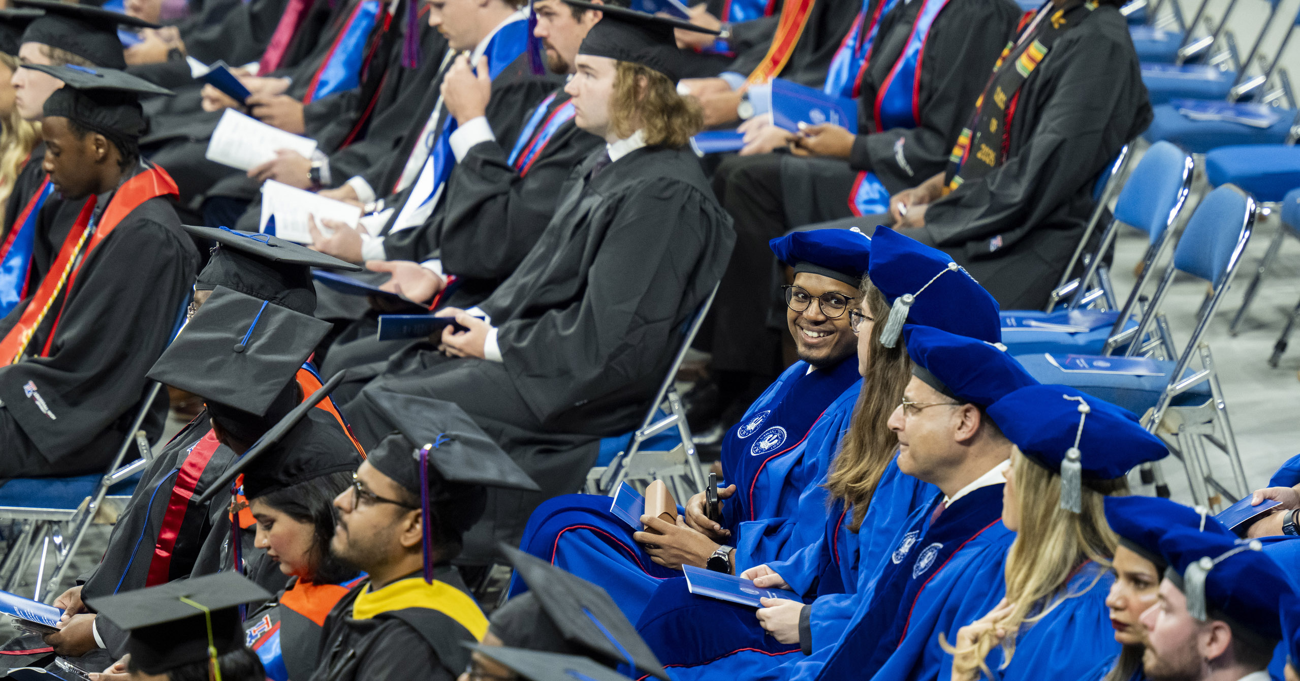 Students in the crowd at Louisiana Tech commencement