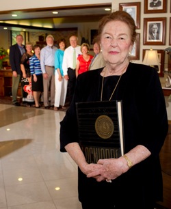 With the support of her family, Gene Hewitt Dixon graduated from Louisiasna Tech Thursday, 65 years after enrolling in her first class-small