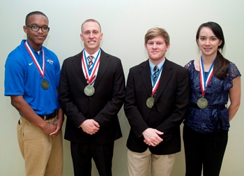 Louisiana Tech's 2013 GCSP graduates - From L to R: Kendall Belcher, Jake Eppehimer, Ryan Land, and Nicole Roberts.