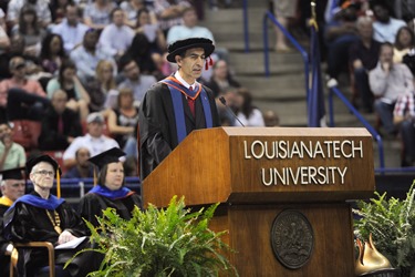 Dr. Kamal Jabbour offered words of encouragement and inspiration Saturday to the 836 spring graduates at Louisiana Tech.