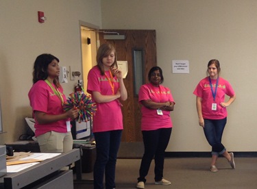 Louisiana Tech students presented hands-on opportunities and experiences to a group of eighth-grade girls at the 2015 GLAMS Conference.