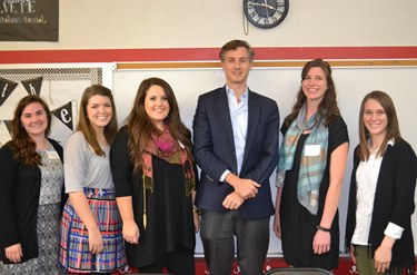 State Superintendent John White (center-right) joins educators in Louisiana Tech’s TEAM Model Clinical Residency Program during a visit to Lincoln Parish.