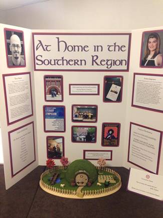 The display board for the Southern Region, prepared by Louisiana Tech student Amber Jurgensen, showed chapter activities and projects.