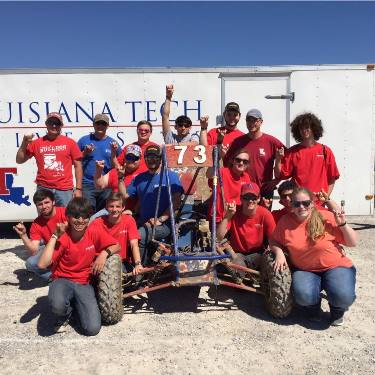 L to R: front row – Austin Delaune, Lucas Waldron, Brice Soigner, Kayleigh Jowers; middle row – Josh Chopin, Cody Maricelli, Johnny Negerete, Tyler Walsh, Dillon Morvant; back row – Blair Eidt, John Kraft, Nicholas Hayes, Chris Kotar, Matthew Lacrouts, Nicholas Winters, Wilson Wise.