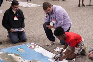 Students from Louisiana and Arkansas put their robots through the motions during the inaugural Northeast Louisiana Regional Autonomous Robotics Circuit.