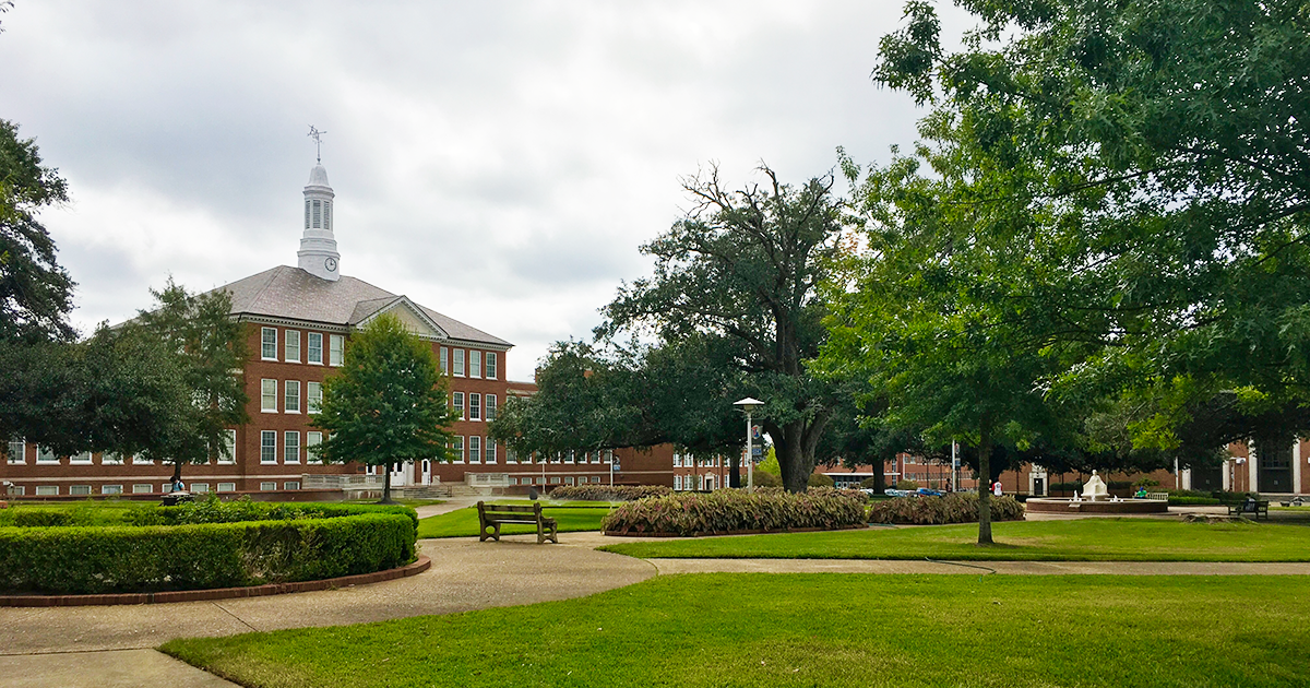 Keeny Hall and the Quad at Louisiana Tech University