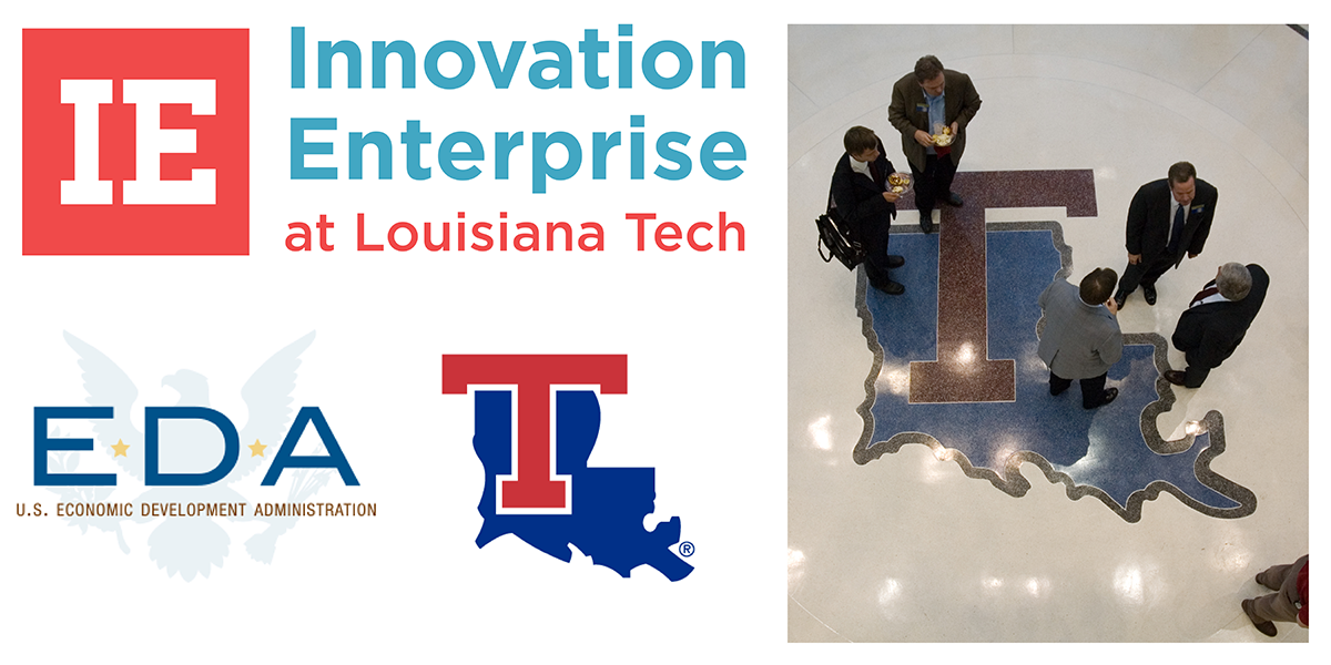 U.S. Economic Development and Louisiana Tech logo collage