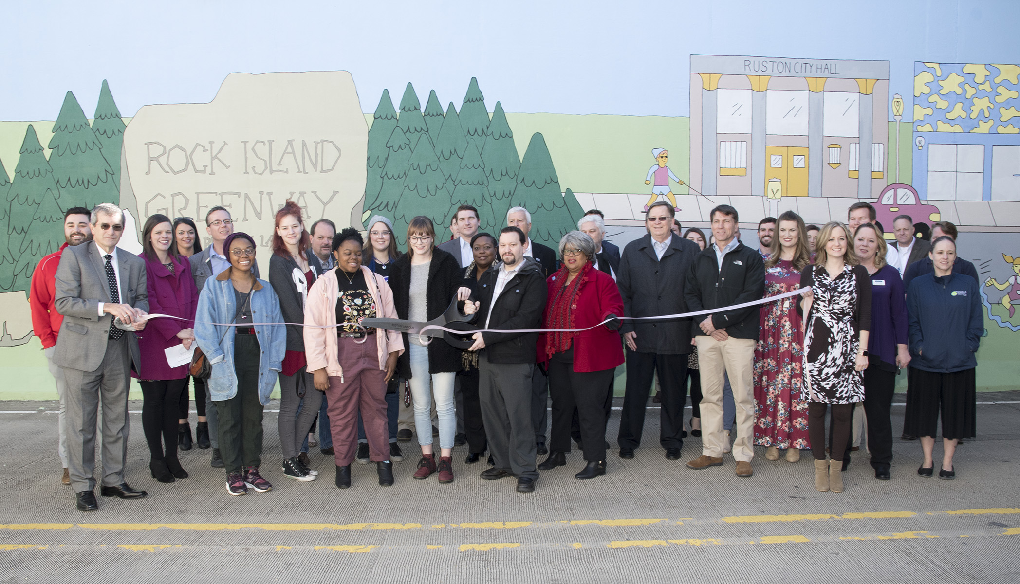 Rock Island Greenway Mural Ribbon Cutting