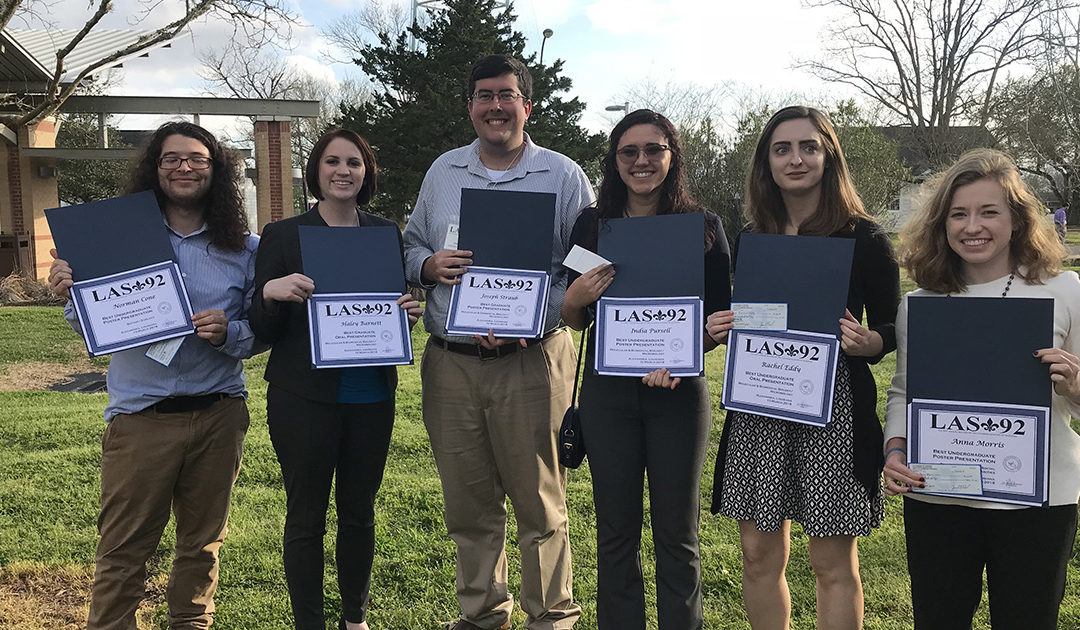 Six Louisiana Tech biological sciences students earn awards at annual meeting