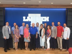 Family and friends gather to celebrate the Leo and Myrna Sanford Endowed Athletics Scholarship.