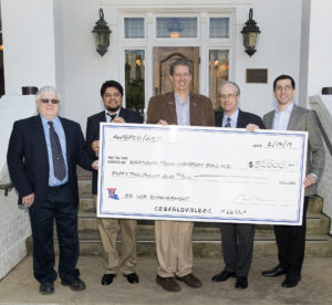 Pictured are (from left) Dr. Mickey Cox, Dr. Prashanna Bhattarai, Dr. Hisham Hegab, Malcolm Smoak, Devin Ferguson. 