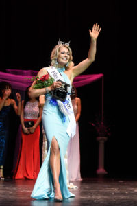 Courtney Hammons waves to the crowd after being crowned Miss Louisiana Tech 2019.