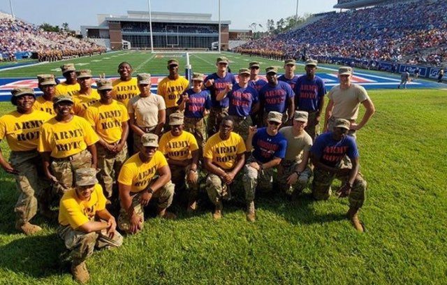 Cadets gather at GSU-Louisiana Tech football game in 2019