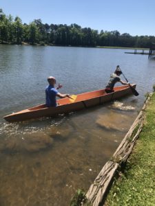 concrete canoe floats