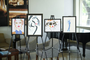 Fashion illustrations created by students in Louisiana Tech University’s Fashion Merchandising and Retail Studies Program.