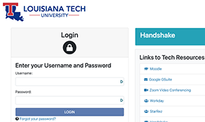 Tech's CAS login page.