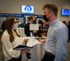 Students network with prospective employers during Career and Student Success week.