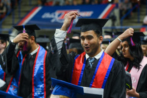 The Winter 2022 Commencement Ceremony is held at 10:00 a.m. on Feb. 26 in the Thomas Assembly Center.
