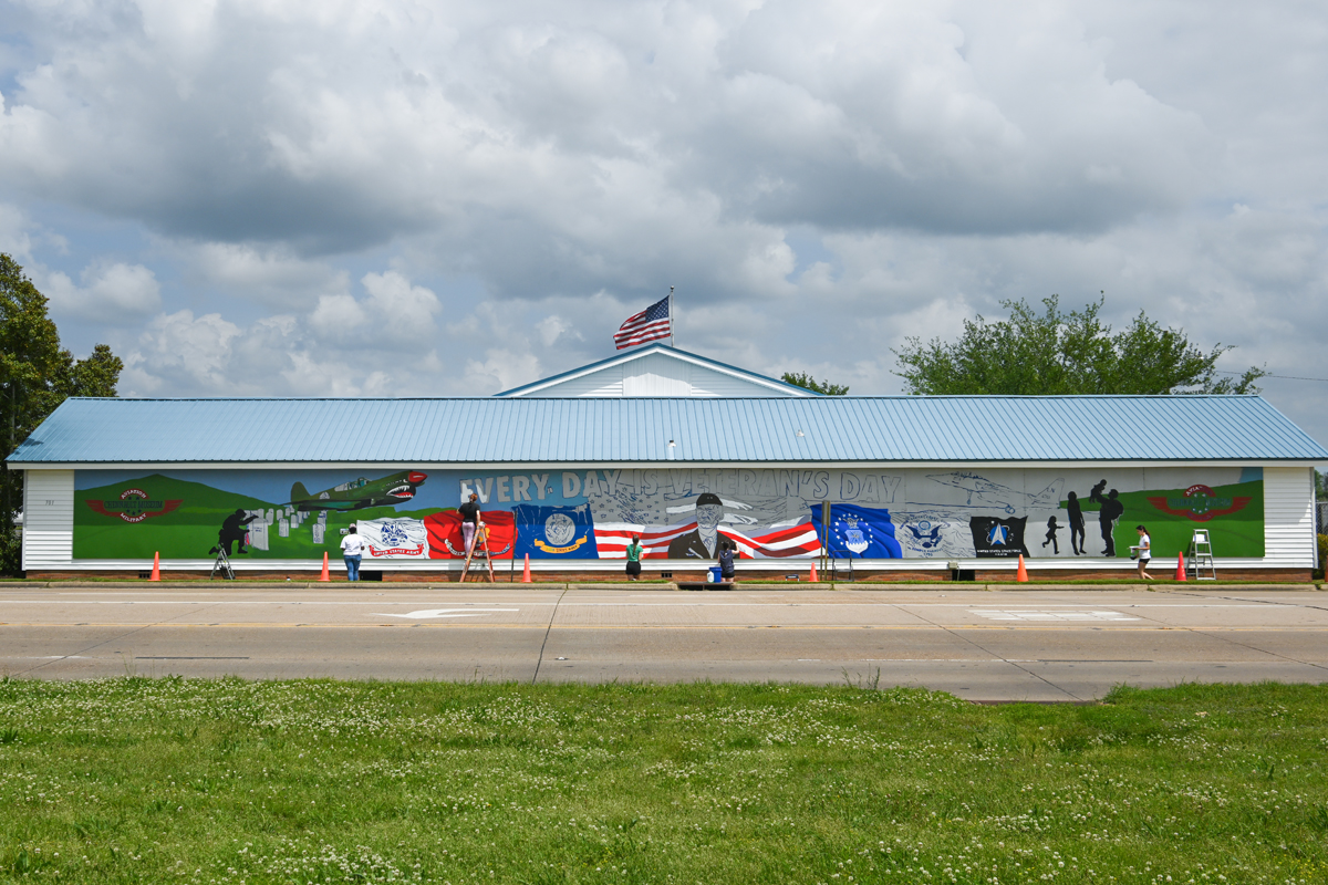 Full image of the Chennault mural in progress