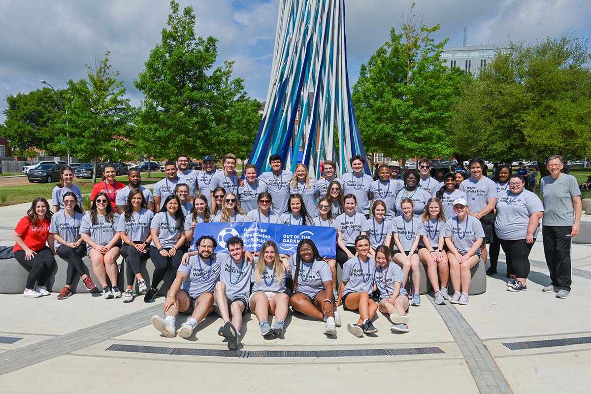 Out of the Darkness 2022-cropped Louisiana Tech Counseling Services held its first Out of the Darkness walk for suicide prevention in 2022.