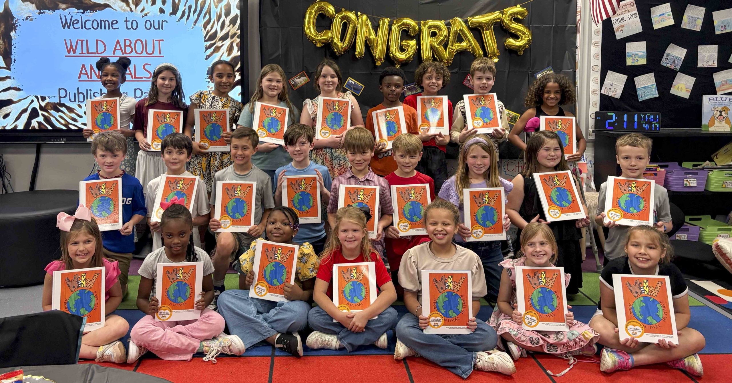 AEP Second Graders A.E. Phillips Second Grade Class with books